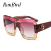 Luxury Italy Brand Oversized Square Sunglasses Women Retro Brand Designer Big Frame Sun Glasses Female Green Red Oculos 1159R