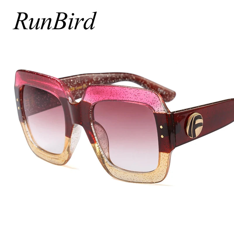 Luxury Italy Brand Oversized Square Sunglasses Women Retro Brand Designer Big Frame Sun Glasses Female Green Red Oculos 1159R