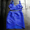 BEAUKEY Quality 2 Piece Set Shinny Metallic Rose Gold Bodycon Top & Skirt  New Mini Short Sexy Party Night Club Set