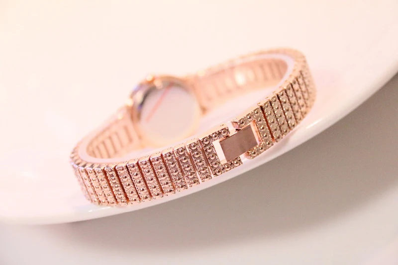 BS Women Watch Famous Luxury Brands Diamond Ladies Wrist Watches Female Small Wristwatch Rose Gold Watch Women Montre Femme 2022