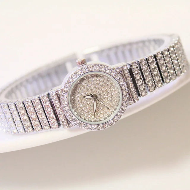 BS Women Watch Famous Luxury Brands Diamond Ladies Wrist Watches Female Small Wristwatch Rose Gold Watch Women Montre Femme 2022