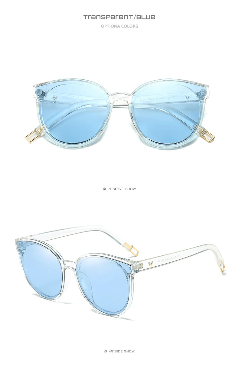 Stylish cat eye sunglasses Woman Color Luxury popular Sunglasses Men Woman  Twin Beam Oversized Sun Glasses Oculos De Sol UV400