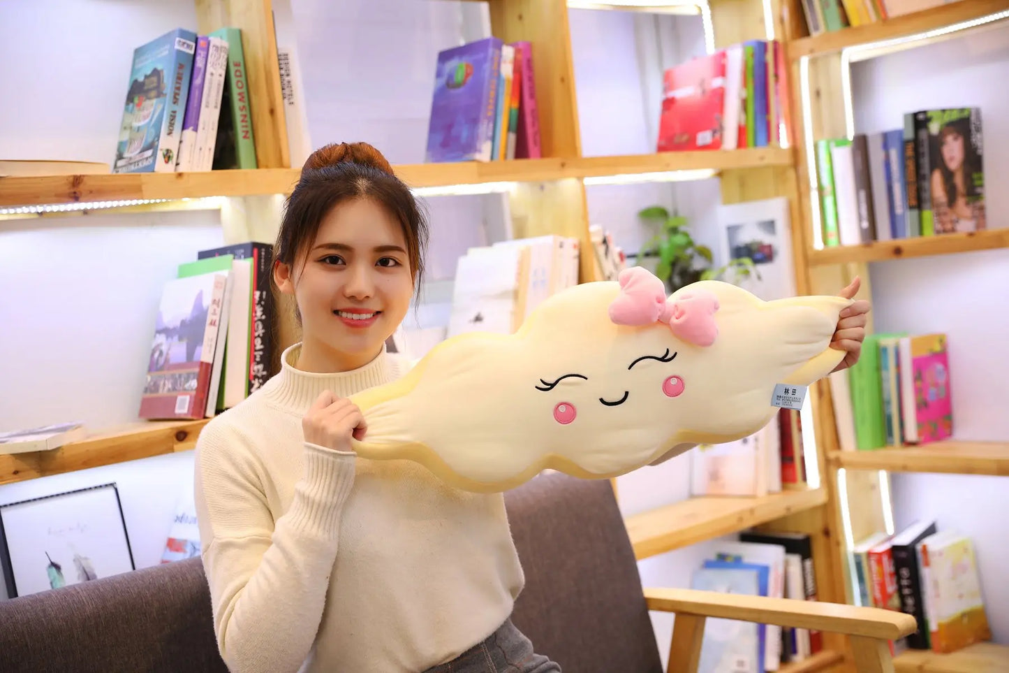 Giant New Style Kawaii Cloud Pillow Soft stuffed Cushion Lovey Smile Cloud Plush Toy For Child Baby Kid Girl lovely Gift