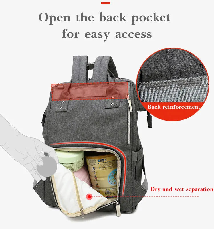 Nappy Backpack Bag Mummy Large Capacity Bag Mom Baby Multi-function Waterproof Outdoor Travel Diaper Bags For Baby Care