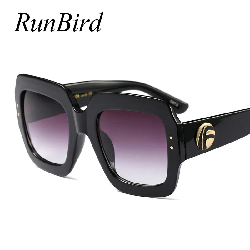 Luxury Italy Brand Oversized Square Sunglasses Women Retro Brand Designer Big Frame Sun Glasses Female Green Red Oculos 1159R