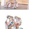 Eilyken Designer Buckle Strap Platform Wedges Women's Sandals Fashion Silk Open Toe High Heels Banquet Party Shoes