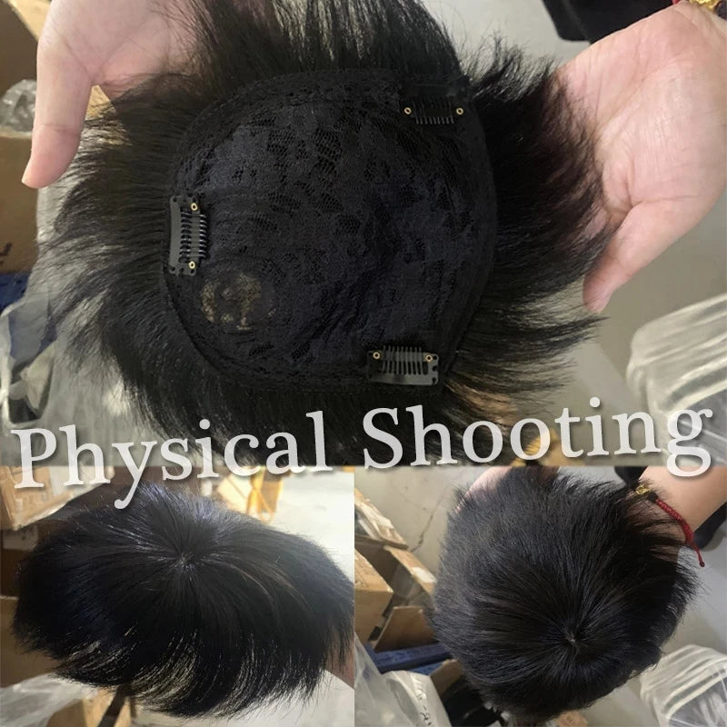 Short wigs for men's male black wig synthetic natural hair for young man balding sparse hair crew cut hair style PAGEUP