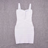 Quality Fuchsia Red Bandage Dress 2023 For Girl SweetHeart Mini Pencil Slim Dress Bodycon XL Purple Black White Party Vestidos