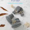 Baby Shoes + Gloves Set Knit Newborn Girls Boys Boots Mitten Fashion Butterfly-knot Toddler Infant Slip-On Bed Shoes Hand Made