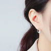 BF CLUB 925 Sterling Silver Sparckling Earrings For Women Trendy Earring Jewelry Prevent Allergy Party Accessories Gift