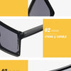 15 colors Flat Top Sunglasses Men Women Brand Designer Square Shades Gradient Sun Glasses Men Cool One Piece UV400 Mirror
