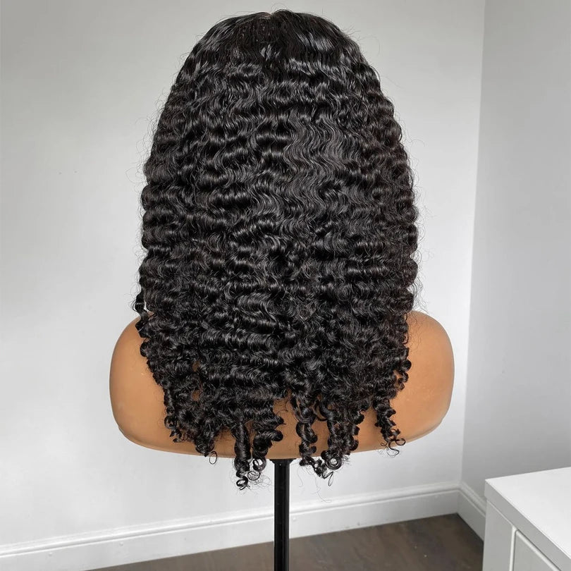 16inch 180% Density Kinky Curly Silk Base Full Lace Wig Peruvian Curly Silk Top Full Lace Human Hair Wigs For Women
