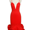 African Dresses for Women 2021 Summer African Women Pink Sleeveless V-neck Polyester Dress African Clothing