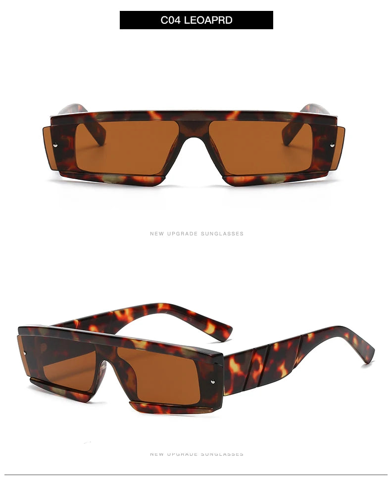 Rimless Square Sunglasses Women Punk Vintage Brand Green Black Shades Sun Glasses Men Trend Female Eyewear Designer Oculos