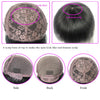 Hesperis Hesperis Short Bob Human Hair Wig With Bangs Brazilian Remy #30 Color Highlight Brown Scalp Top Full Machine Made Wig