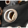 Lautaro Runway Cut Out Short Faux Leather Jacket Golden Rivet Cool Stylish Designer Clothes Women European American Fashion 2022