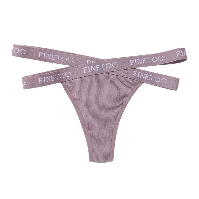 Women's Underwear Women's Panties Sexy Cross Letter Belt Panties High Split Thread Cotton Briefs Women's Panties Woman Clothes