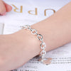 Jewelry Set 925 Sterling Silver Cute Mickey Chain Bracelet For Women Gift Trendy Jewelry Silver Bangles