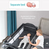 IMBABY Newborn Baby Bed Multifunctional Baby Cribs Foldable Baby Cot With Diaper Table Crib Cradle Double Decker Cribs for Baby
