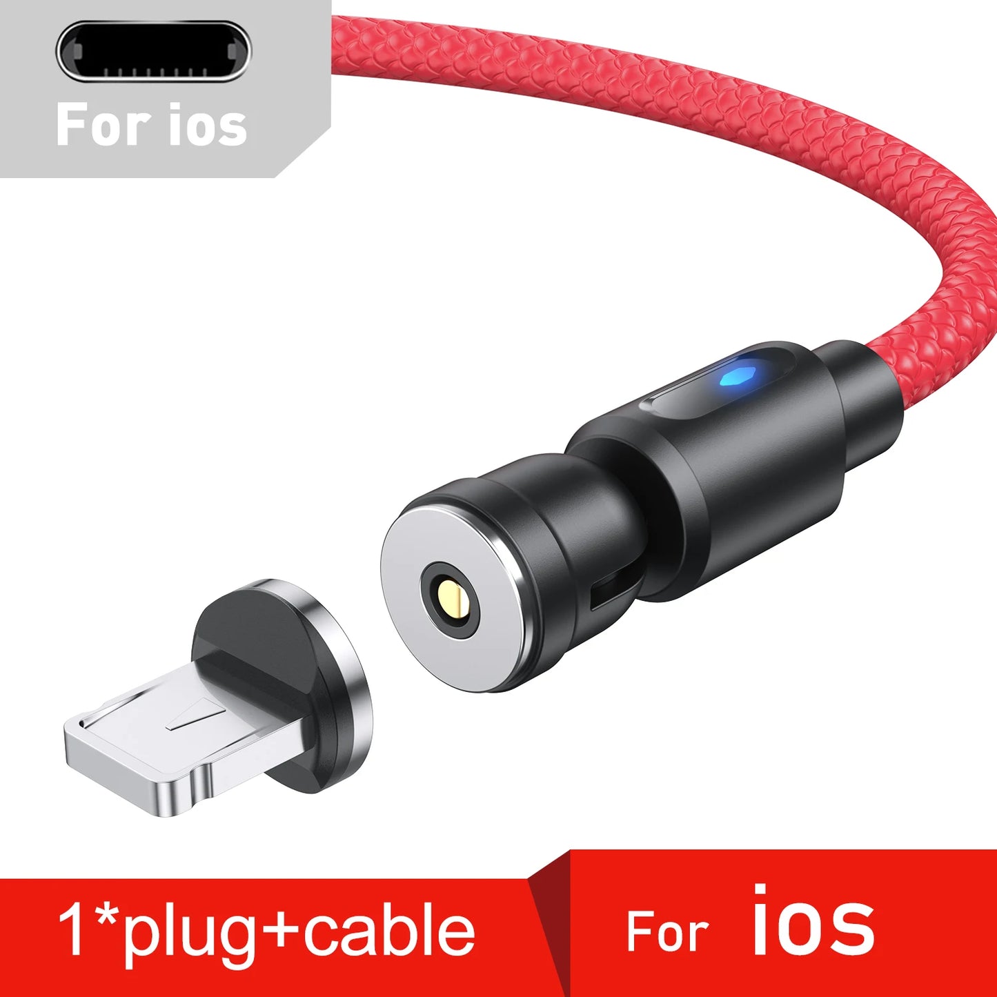 Lovebay Magnetic Cable USB Type C Cable 2.4A 540 Rotate Micro Charger 0.5M 1M 2M Charging Cable For iPhone 13 12 Xiaomi Huawei