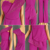 3736# Latest Design Party Jumpsuit Women Off Shoulder High Waist Beaded Feather Decoration Wide Leg Jumpsuit for Ladies