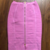 16 Colors Sexy Solid Zipper Orange Blue Black Red Bandage Skirt Women Elastic Bodycon Summer XL XXL Pencil Skirts 58cm