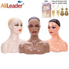 Female Mannequin Head With Shoulder Manikin Head Bust Wig Head Stand With Makeup For Wigs Display Necklace Free Earrings,Wig Cap