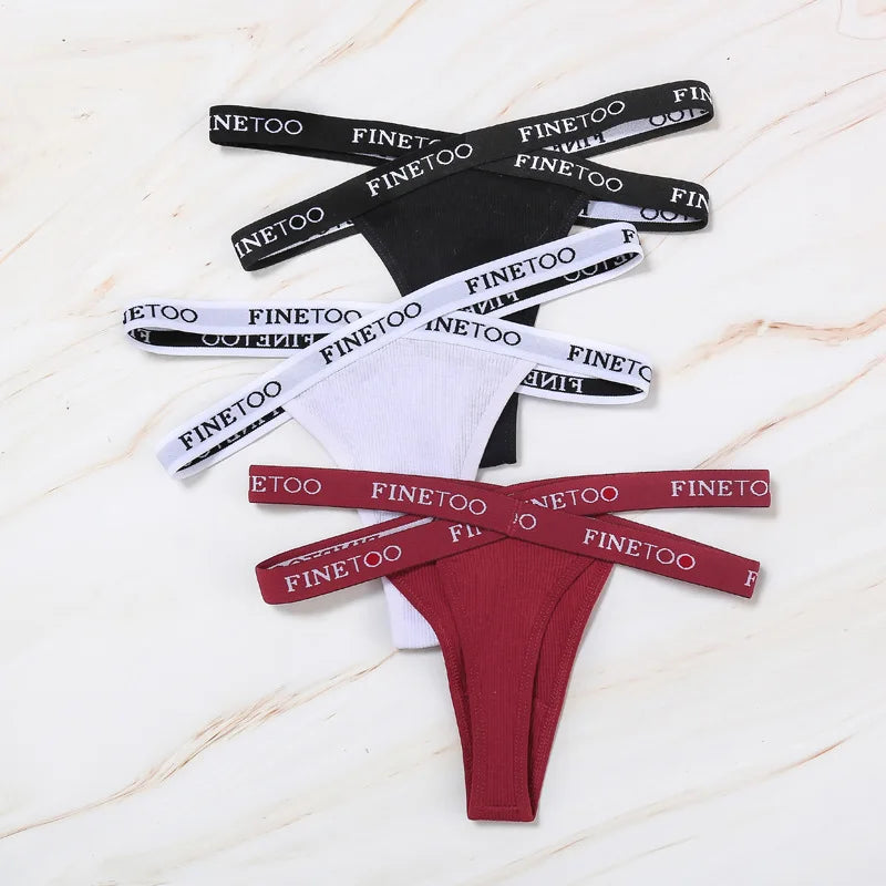 Women's Underwear Women's Panties Sexy Cross Letter Belt Panties High Split Thread Cotton Briefs Women's Panties Woman Clothes
