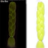 Glowing Synthetic Jumbo Crochet Braids Hair Pure Color Fluorescent Green Shining In Darkness Crochet Braiding Hair Extensions