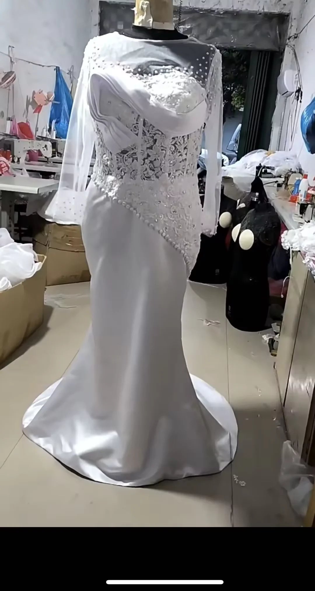 New Foreign Trade Wedding Dress Wholesale African Cross-border Bride Wedding Mermaid Lace Custom