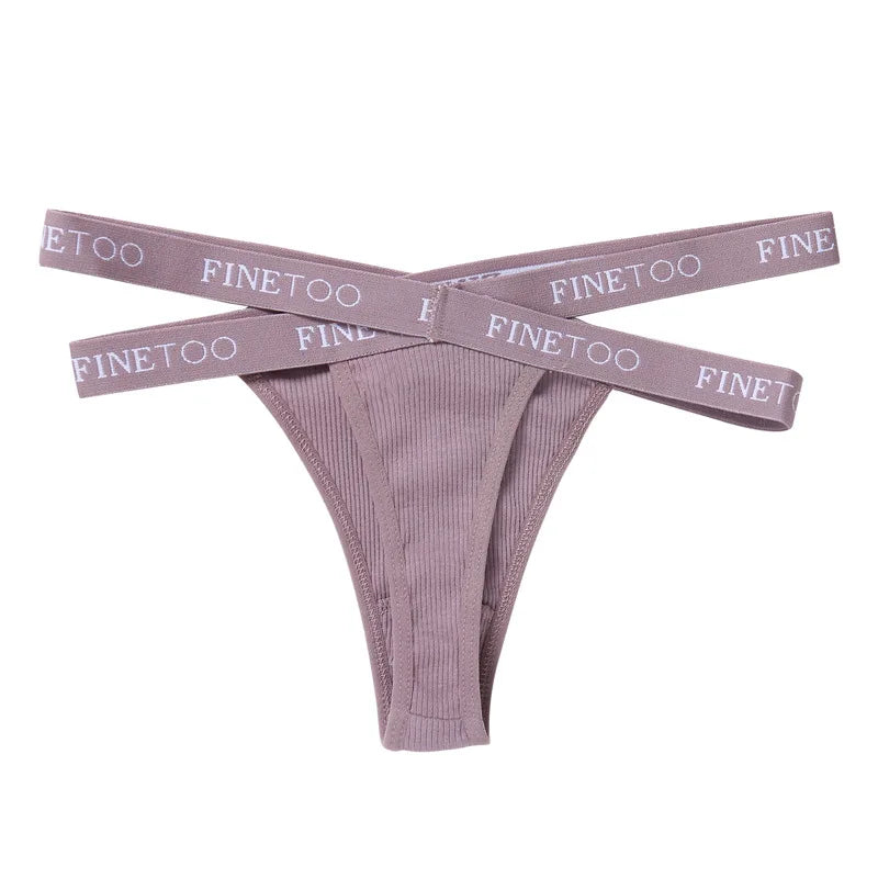 Women's Underwear Women's Panties Sexy Cross Letter Belt Panties High Split Thread Cotton Briefs Women's Panties Woman Clothes