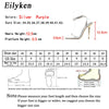 Eilyken Crystal Sexy Women Sandals Metal High Heels Ankle Buckle Strap Gladiator Ladies Pumps Stiletto Nightclub Party Shoes