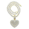 Iced Out Bling Can Be Opened Heart-shaped Photo Pendant Necklace Hearts Tennis Chain Cubic Zirconia Fashion Women Men Jewelry