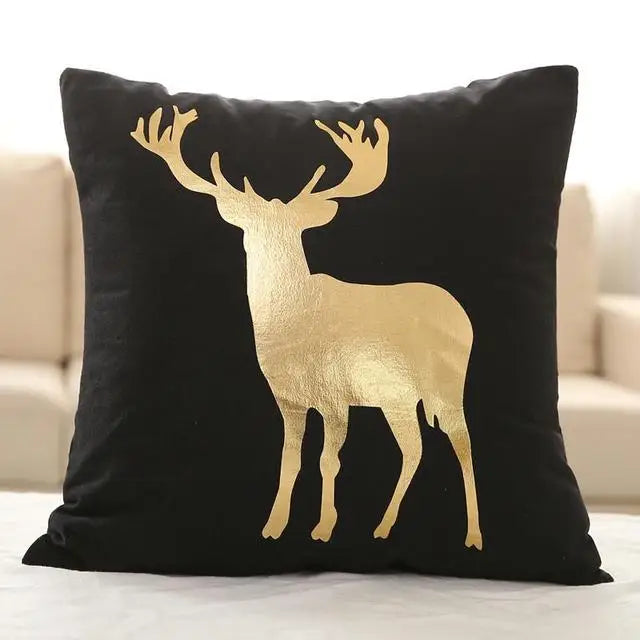 Golden Pineapple & Love  Cushion Decorative Pillows Brozing Gold Pillowcase Home Decor Sofa Throw  Pillows 45*45cm Almofada Luxo