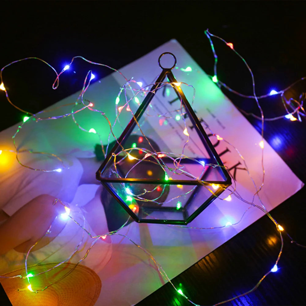 20 40LEDs Copper Wire Fairy Lights Battery Operated LED String Lights Party Wedding Indoor Christmas Decoration Garland Lights