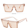 15 colors Flat Top Sunglasses Men Women Brand Designer Square Shades Gradient Sun Glasses Men Cool One Piece UV400 Mirror