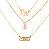 New Multi Layer Butterfly Dragon Charms Crystal Necklaces For Women Punk Golden Angel Letter Clavicle Chain Hiphop Gifts Jewelry