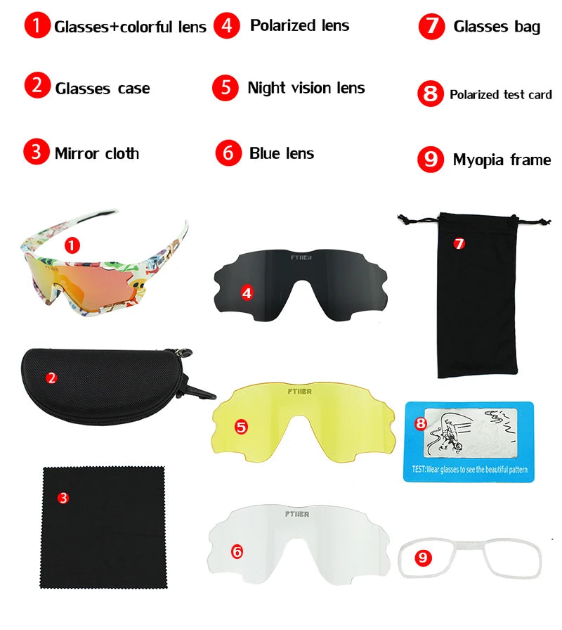 Saoan Cycling Eyewear Cycling Sunglasses For Men and Women Bicicleta Gafas Ciclismo Cycling Glasses Cycling Sunglasses 4lens