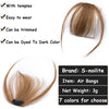 S-noilite 3g Air Bangs Wig Human Natural Black Brown Thin Invisible Fake Hairpiece Clip In Fringe Human Hair Extension For Women