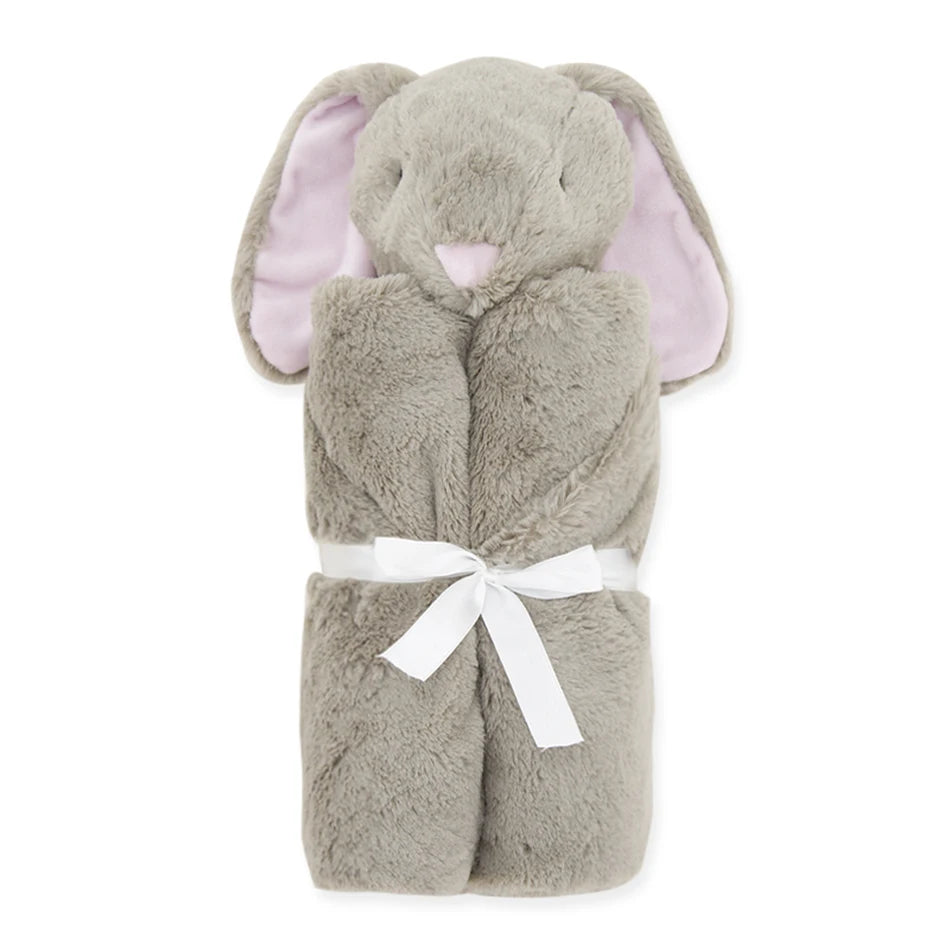 Baby Plush Blankets Stroller Comforter Winter Newborn Bed Sheet Grey Elephants Kid Boy Girl Swaddle Wrap Cobertor Infantil Quilt