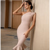 Adyce 2023 New Summer Women Bandage Dress Sexy One Shoulder Sleeveless Ruffles Nightclub Celebrity Evening Party Mermaid Dresses
