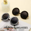 Luxury Brand Designer Round Diamond Sunglasses Women Fashion Vintage Party Travel Steampunk Sun Glasses Sexy Ladies Shades UV400