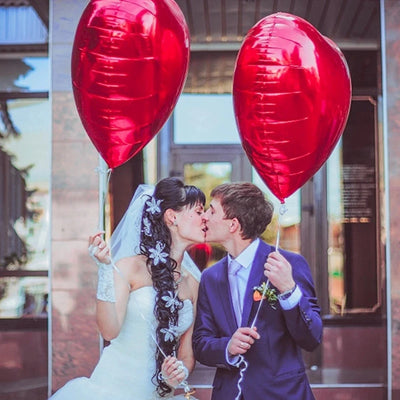 Big Heart Balloon 75cm Red Heart Shape Air Party Balloons Valentines Day Wedding Love Decorations Marriage Supplies Foil Balloon