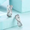DOTEFFIL 925 Sterling Silver Classic AAA Zircon Earrings Fashion For Woman Wedding Engagement Party Gift Jewelry