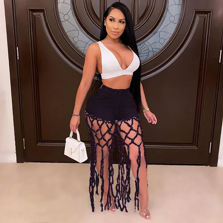 2023 New Design Fashion Shorts for Women Jean Jeans Knotted Shorts  Denim Shorts