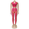 Women Sets Summer Tracksuits Slim Sleeveless Skinny Crop Tops+Pants Suit Two Piece Set Night Club Outfits 2 Pcs Street GL3503