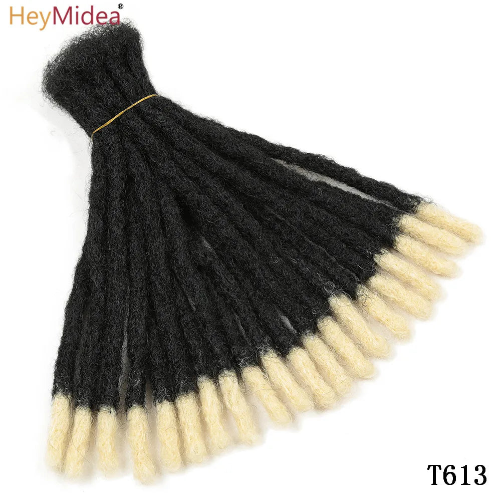 10 Inch Synthetic Dreadlocks Crochet Braids Hair  Handmade Locs Hip-Hop Style For Men And Women Ombre Braiding wig Extensions He