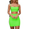 Summer Women Soild Color  Vest Skirts Set Womens Tracksuits Crop Tank Sports Top Mini Skirt Two Pieces Set Gym Fitness Outfits