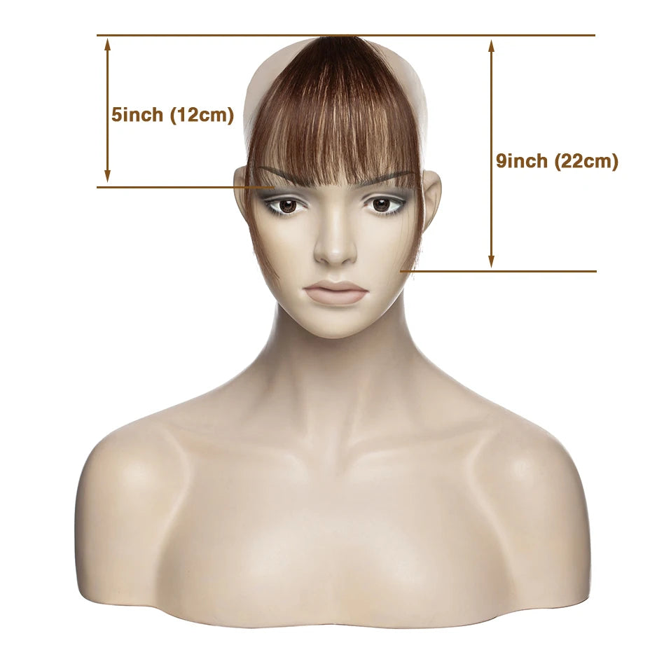 S-noilite 3g Air Bangs Wig Human Natural Black Brown Thin Invisible Fake Hairpiece Clip In Fringe Human Hair Extension For Women
