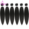 Refined Hair Pre stretched EZ Braid Synthetic Ombre Brown Light Brown Braids Extensions Senegal Twist Yaki Straight Crochet Hair